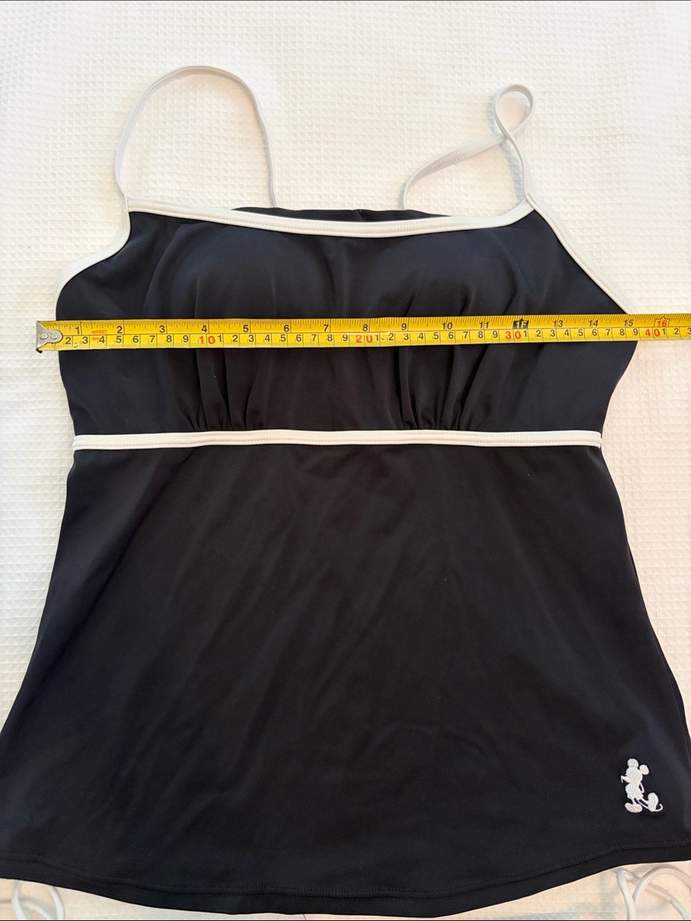 Walt Disney Black Tankini Set with White Trim top size 2X,bottom size XL - Picture 5 of 9
